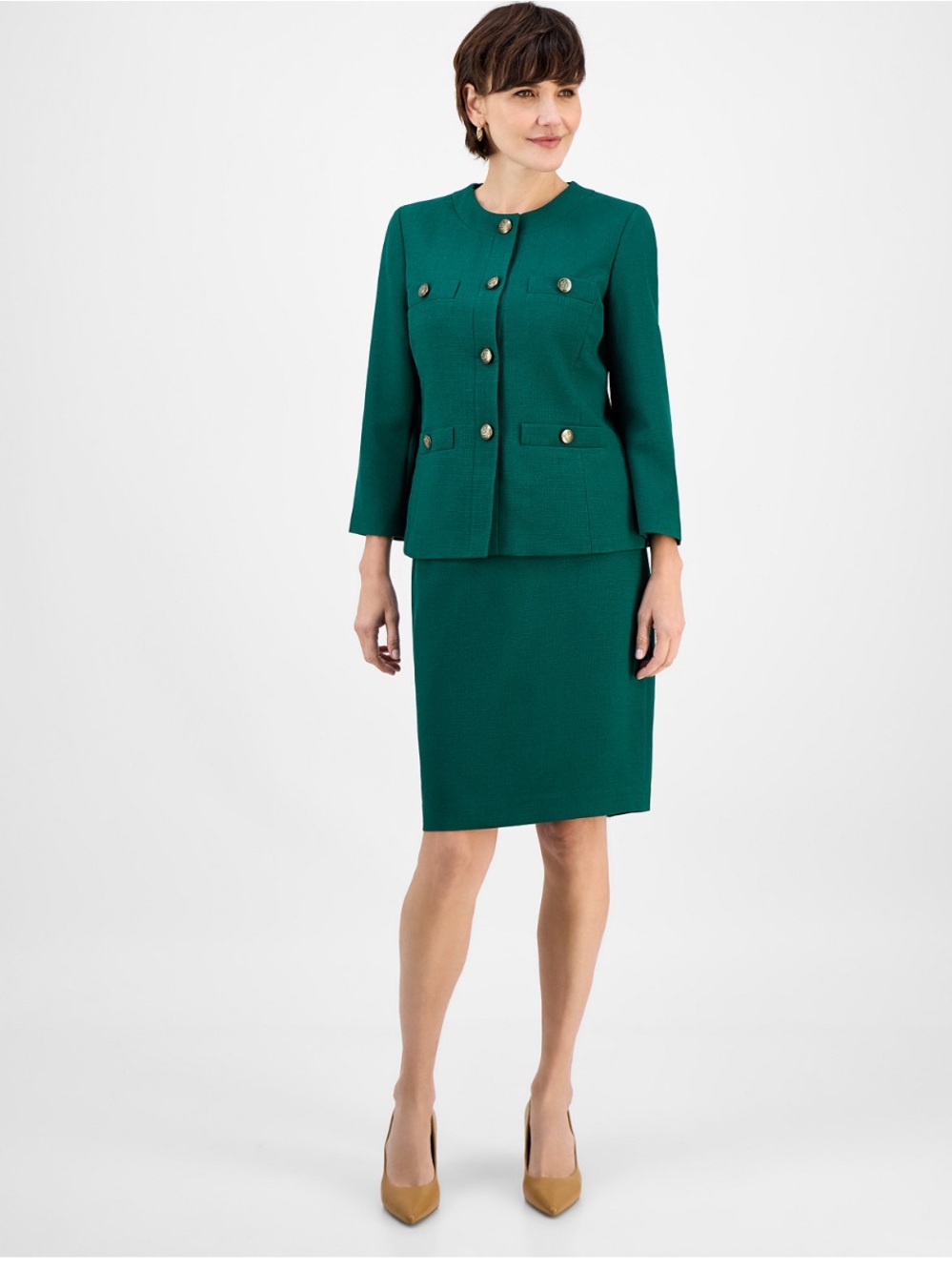 Le suit Women's Pencil 2 Piece Skirt green Suit
 - Elegant Workwear 8P NWT